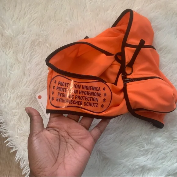❌SOLD❌ Zara Neon Orange and Black Highwaisted Bikini Bottoms Size M - Picture 5 of 6